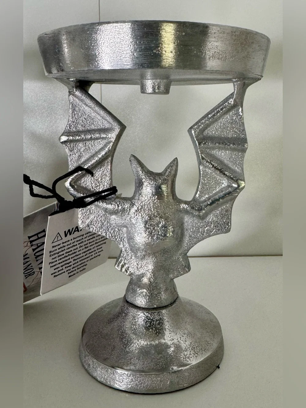 Haunted Manor Bat Candle Pillar Holder - Set of 3 NWT